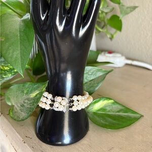 1900s Pearl Bracelet with diamonds